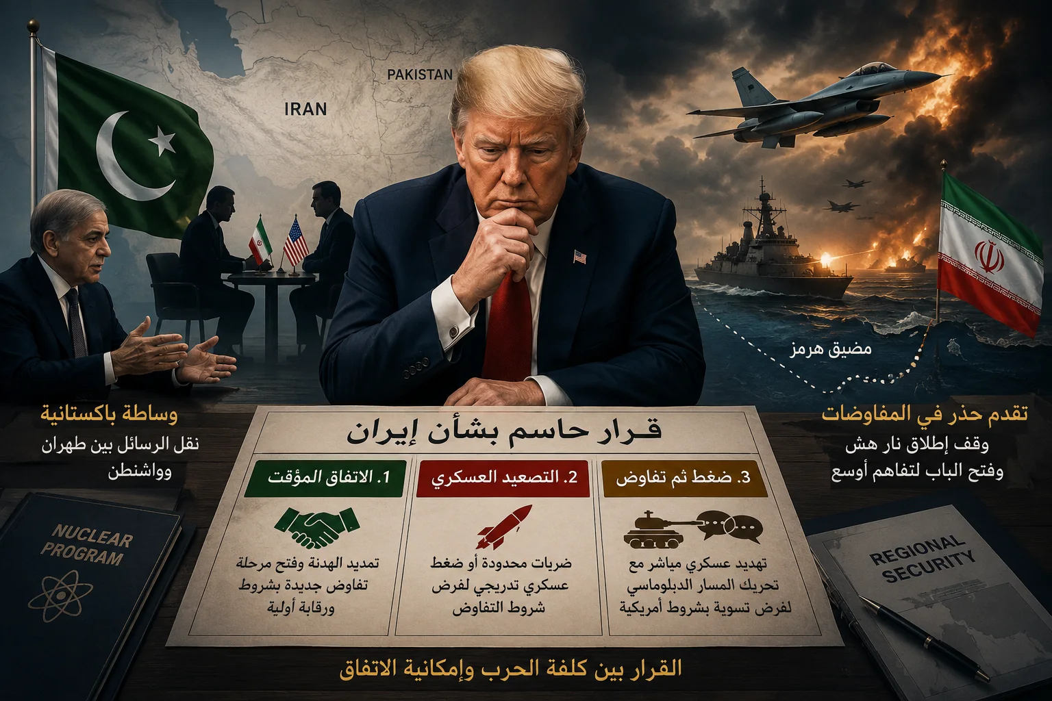 ترامب يعلن اجتماعًا في غرفة العمليات وسط تصعيد في أزمة مضيق هرمز