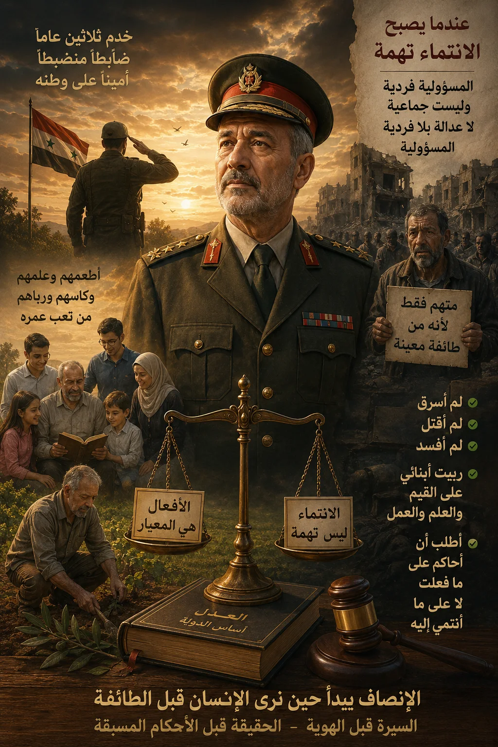 عندما يصبح الانتماء تهمة:  "شهادة ضابط سوري متقاعد في مواجهة أحكام التعميم"