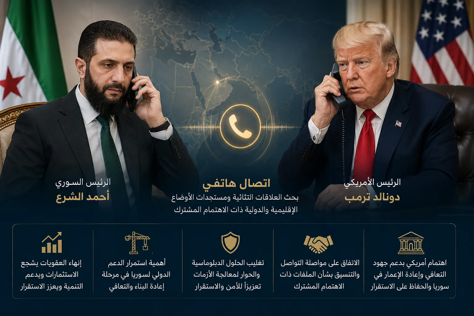 تسريبات غير مؤكدة حول تحركات دبلوماسية سورية–أمريكية–أوروبية واسعة تشمل واشنطن ودمشق وتفاهمات إقليمي
